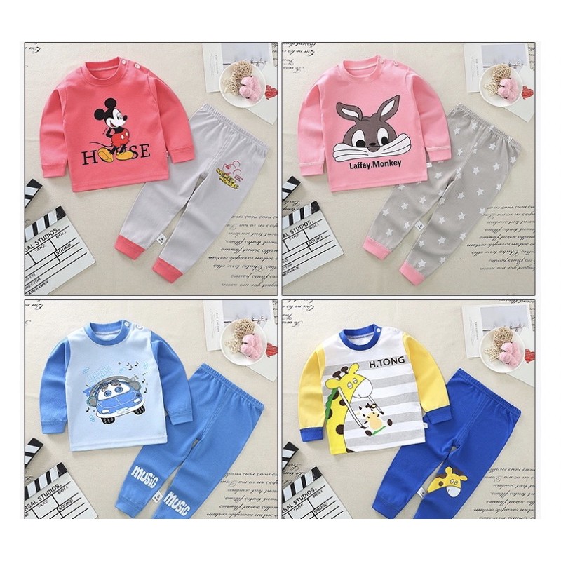 1234OS - ❤Baju Jumper Anak Piyama Pakaian Anak Tidur Fashion Korea Celana Panjang Import❤