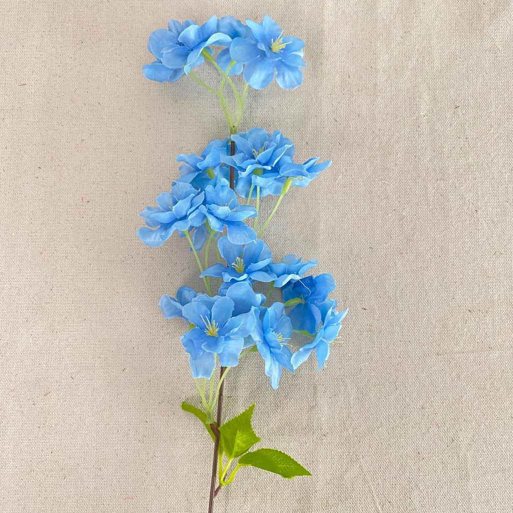 Bunga Cherry Blossom Paris x1(satuan) Bunga Artificial / Bunga Plastik / Bunga Dekorasi / Pernikahan-biru