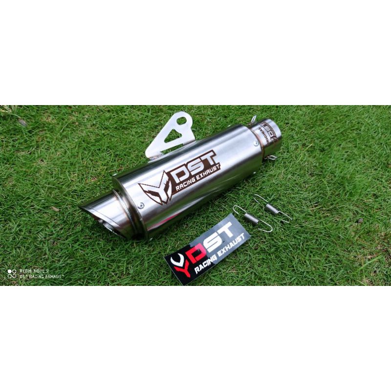 Knalpot motor original DST Racing full stenlis knalpot universal intel 50mm
