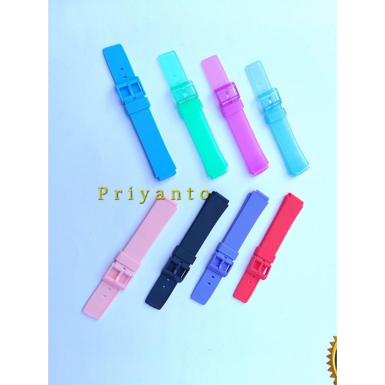 Tali karet jam Tangan Q&amp;Q QnQ QQ VP 46 VP46 Original Oem Rubber Watch Bend QnQ VP46 Bonus Pen