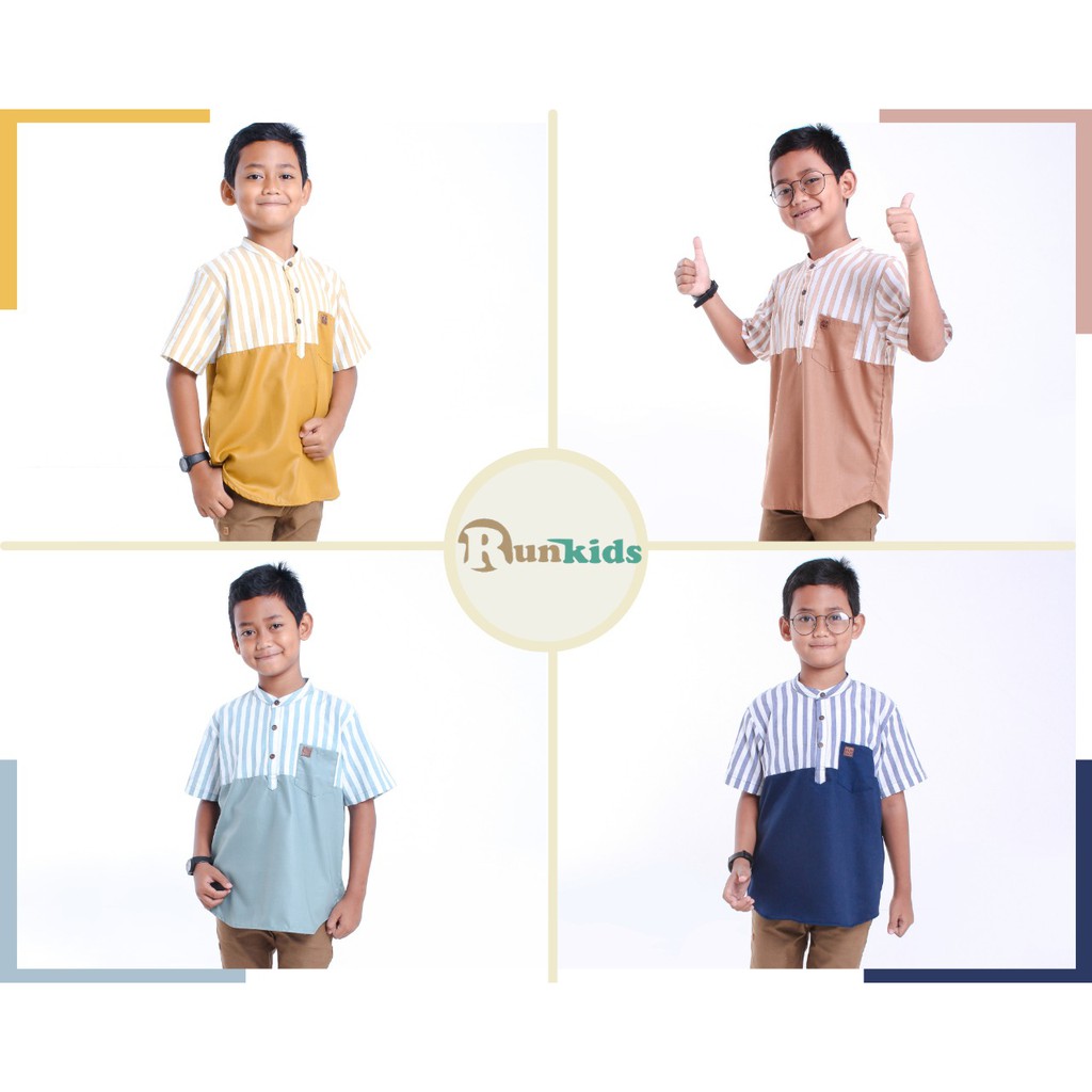 6-14 T Baju Koko Gibran By RunKids/ Baju Muslim Anak Laki laki