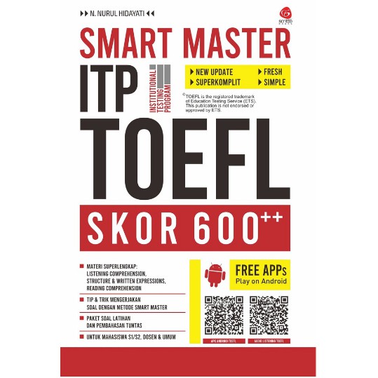 Buku Toefl : Smart Master ITP Toefl Skor 600++
