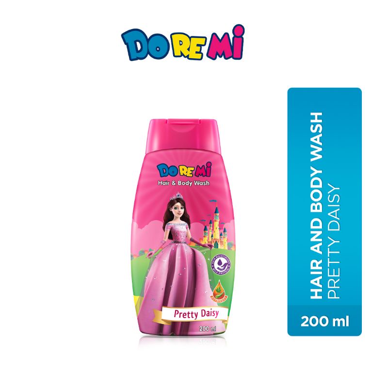 Doremi Hair & Body Wash Princess Pretty Daisy 200ml- Sabun Mandi Cair