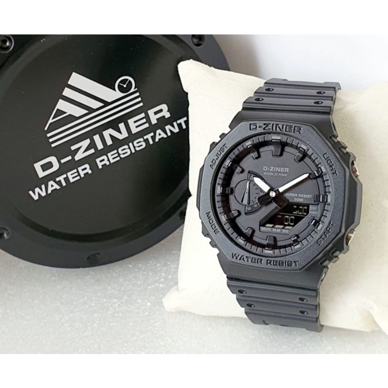 JAM TANGAN D-ZINER ORIGINAL 8287 DUAL TIME D 4.7 CM