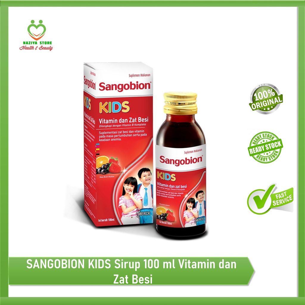 Jual SANGOBION KIDS 100 ML Suplemen Zat Besi Anak, Anemia, Penambah ...