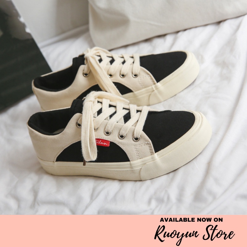 RYX - Simple Tan Sepatu Sneakers Tali Pria Fashion Casual / Olahraga - Ori Import