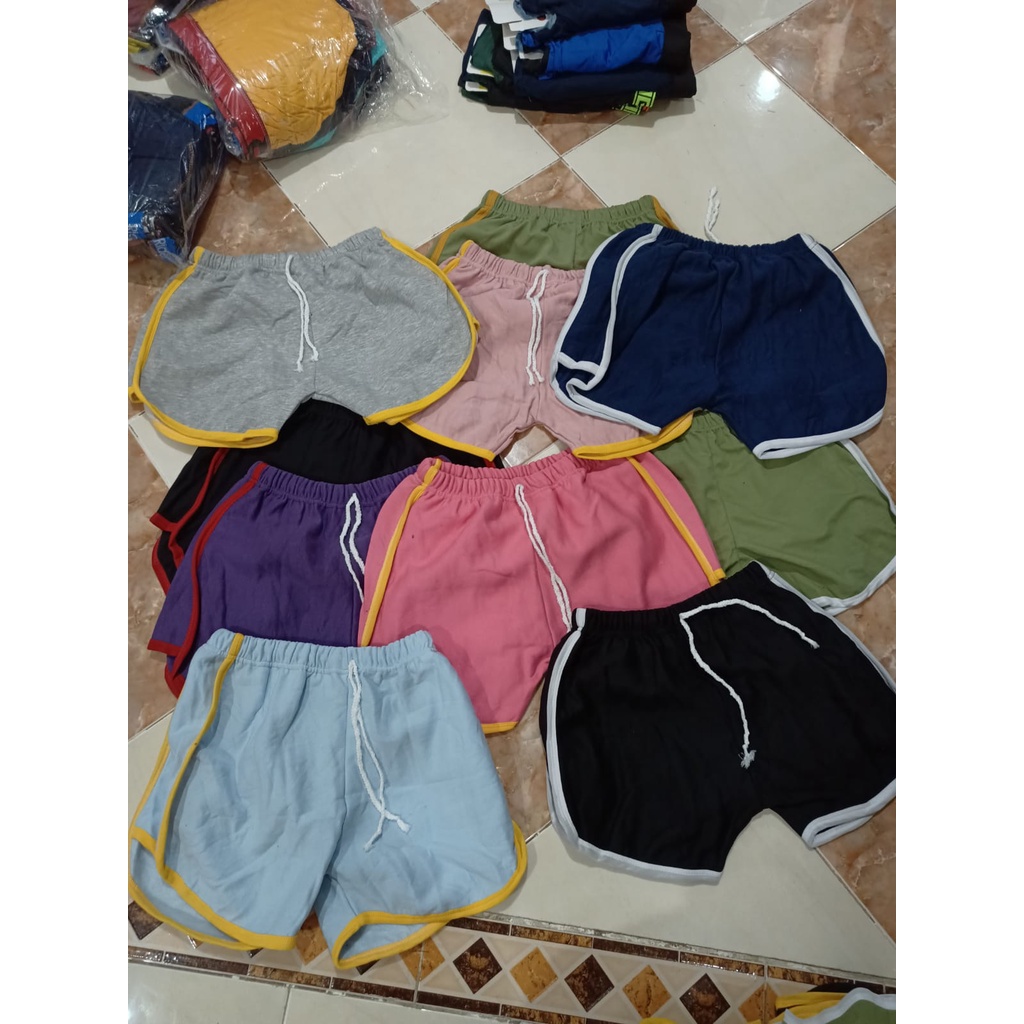 ( 5PCS ) CELANA PENDEK KOREA WANITA MIX WARNA|| CELANA TIKTOK || HOTPANTS PENDEK WANITA (KUALITAS PREMIUM)