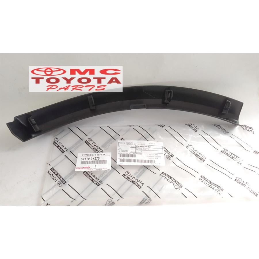 Moulding Extension Bumper Depan Kanan Fortuner VRZ 52112-0K270