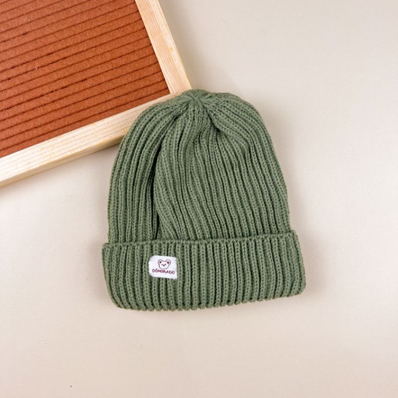 Domikado | Beanie Hat | Beanie hat anak | Topi rajut anak premium-Sage