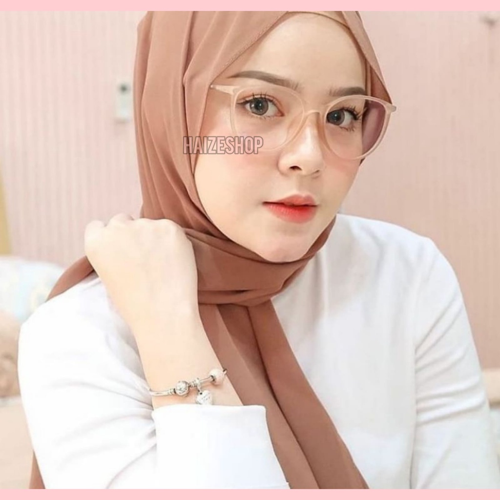 Haizeshop Kacamata Komputer Anti UV Blueray Photocromic  Wanita TR90 Model Cat eyes 72085