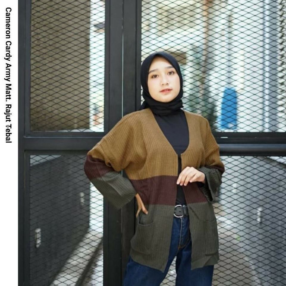 Outer Nakara Rajut Wanita - Long Outer Premium Halus Cardigan - Cardy Basic Rajut - Oversize - Crop