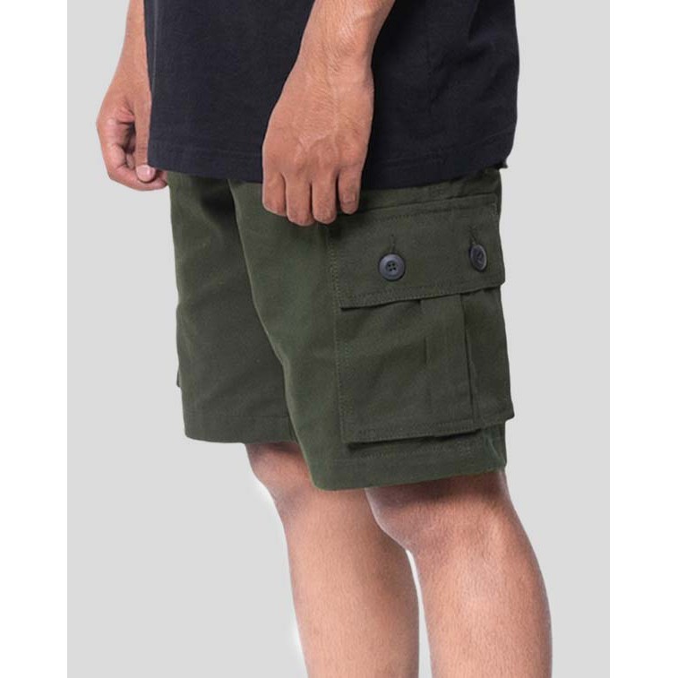 Relax Short Cargo Pants - Army Green