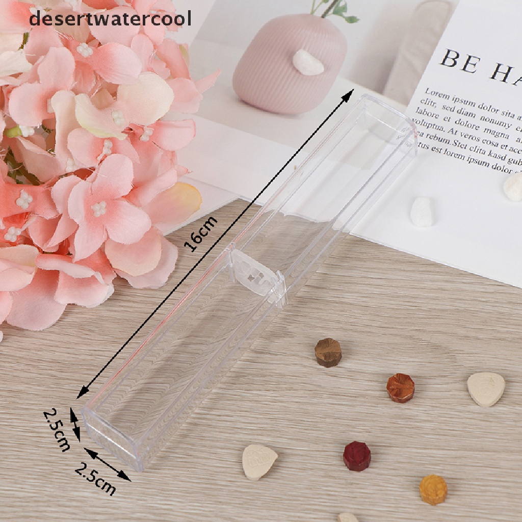 Deid 1pc Kotak holder pen Kristal Transparan Bahan Plastik Untuk Hadiah