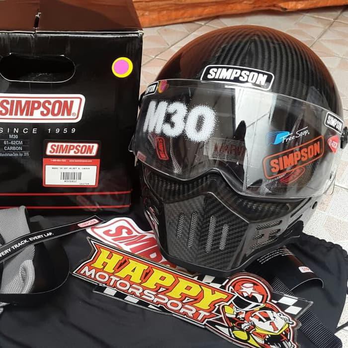 HELM FULLFACE SIMPSON M30 CARBON SIZE XL XXL DOT ORIGINAL USA (RINGAN)