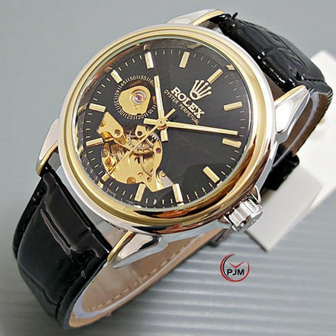 Diskon Jam Tangan Rolex Skeleton Carrera Kulit Automatic Terbaru