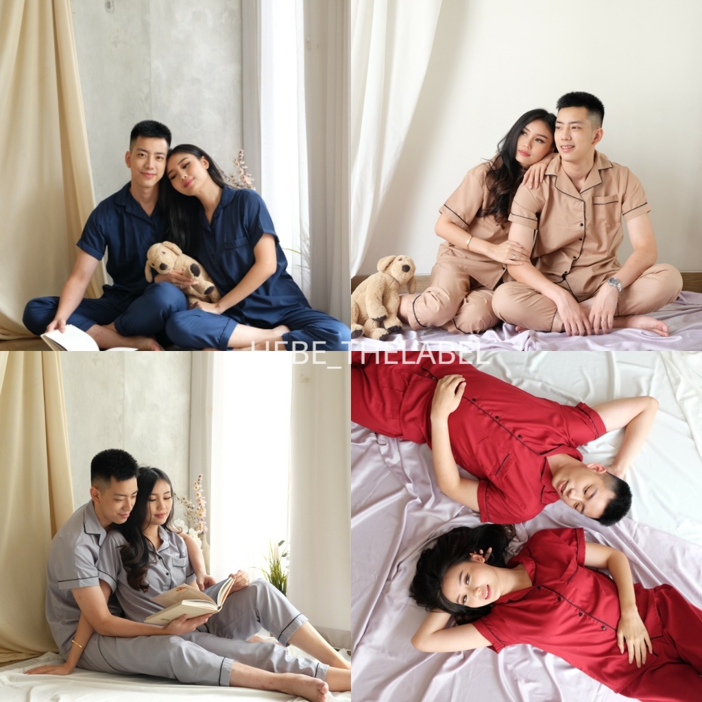 Couple Pajamas - Atasan Celana Baju Tidur Setelan