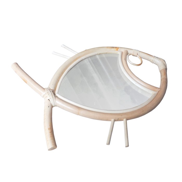 RUMAH TANGGA DEKORASI HIASAN DINDING AC 1895 FLAKAN | CERMIN ROTAN KACA HIASAN DINDING RUMAH PREMIUM