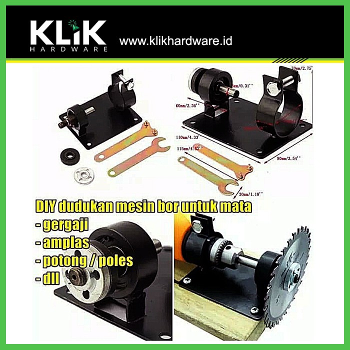 Dudukan Mesin Bor Ke Gerinda Meja Potong Adaptor Grinder Stand Holder