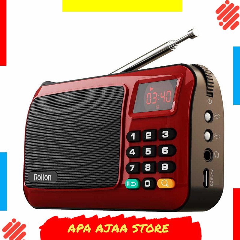 Best Seller ! Rolton W405 Portable FM Radio Player TF Card - W405
