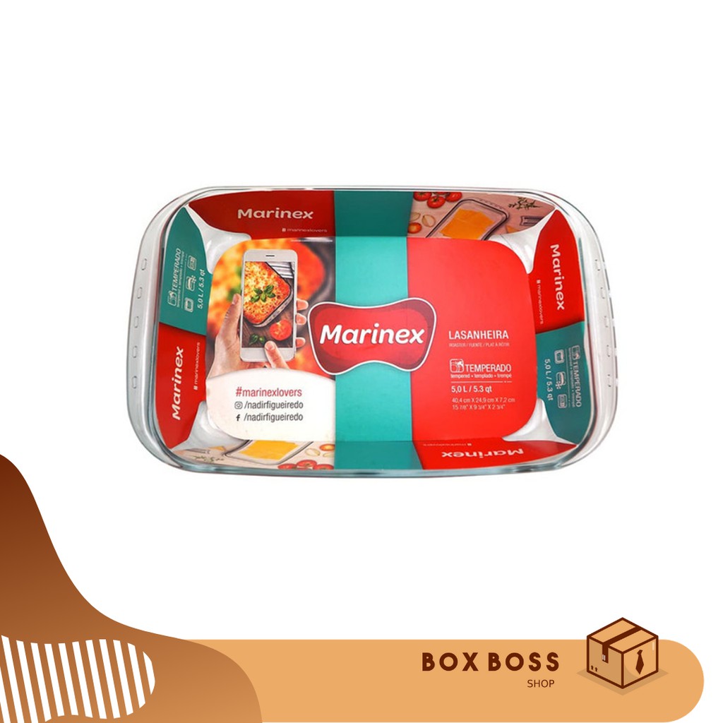 LOYANG KACA MARINEX PERSEGI PANJANG 5 Liter