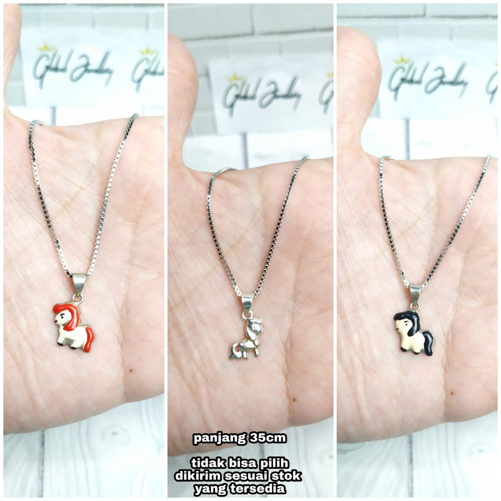 KALUNG ANAK RANDOM KUDA PONY MICKY MERMAID HELO KITY PERAK ASLI S925 GLOBAL JEWELLERY CK009