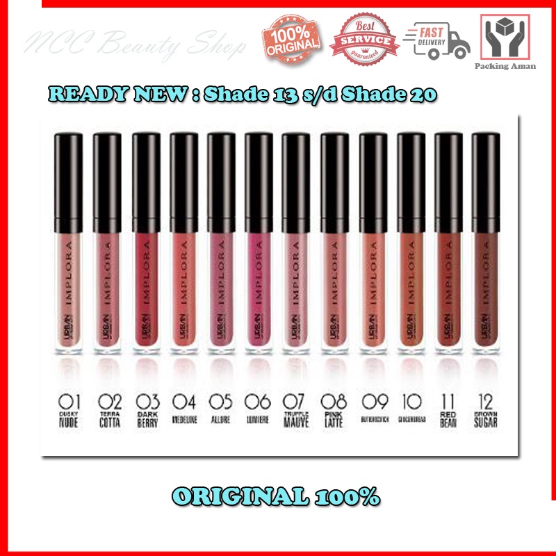 * NCC * Implora Lip Cream Matte Urban Lipcream Lipstik Make Up Bibir