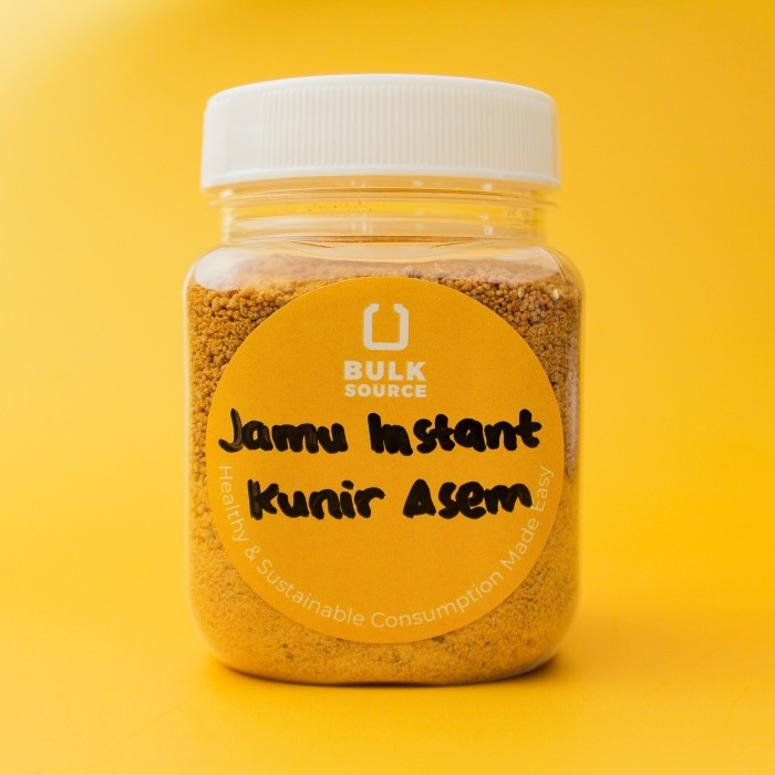 

Jamu Seduh Instant Kunir Asem / Herbal Elixir Blend Tumeric Tamarind (BERKUALITAS)