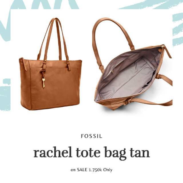 fossil rachel tote tan