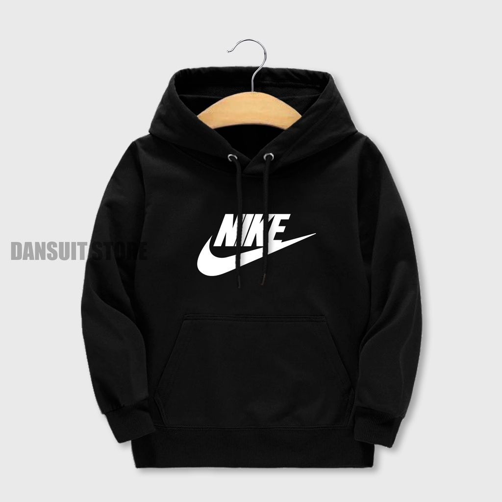 Sweater Hoodie Anak Laki-laki/Perempuan Usia 4-13 Tahun Hoodie Anak Motif Logo NIKE Bahan Tebal Premium