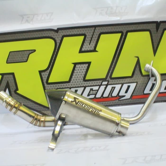 KNALPOT RACING AKRAPOVIC SHORT UNTUK SCORPIO MINERVA CBR150R GSX R15