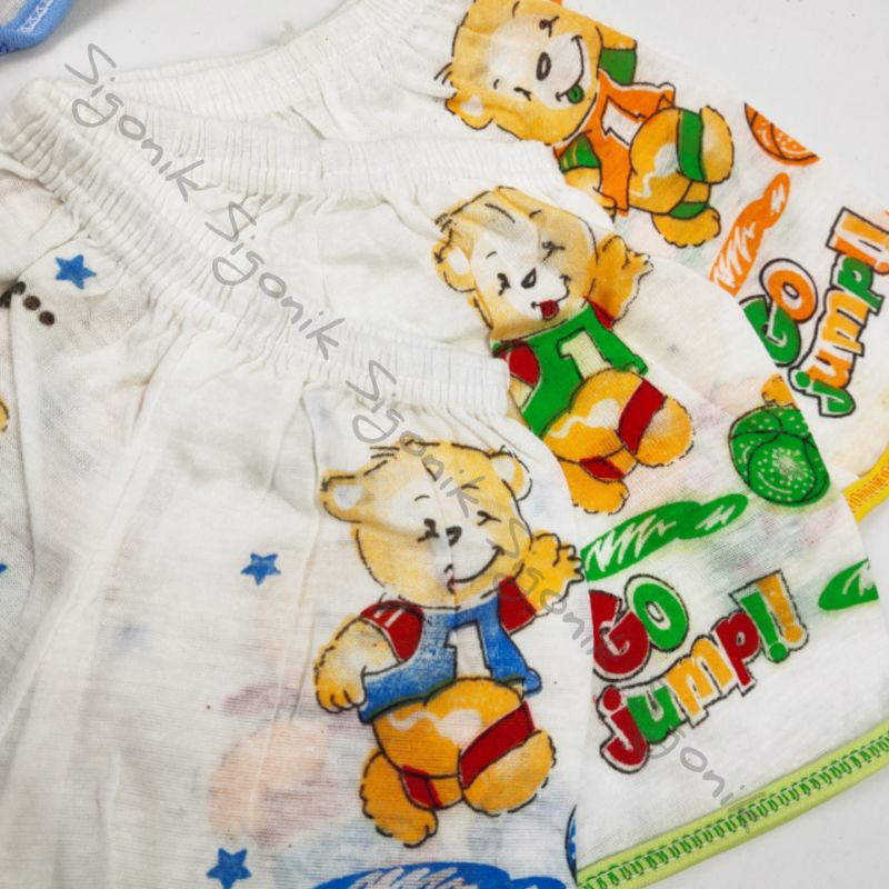 (1 Set) Baju + Celana Bayi 0 - 12 Bulan Lengan Pendek Tanpa Lengan Perlengkapan Anak Newborn Motif Unisex Cewek Cowok Murah Sigonik