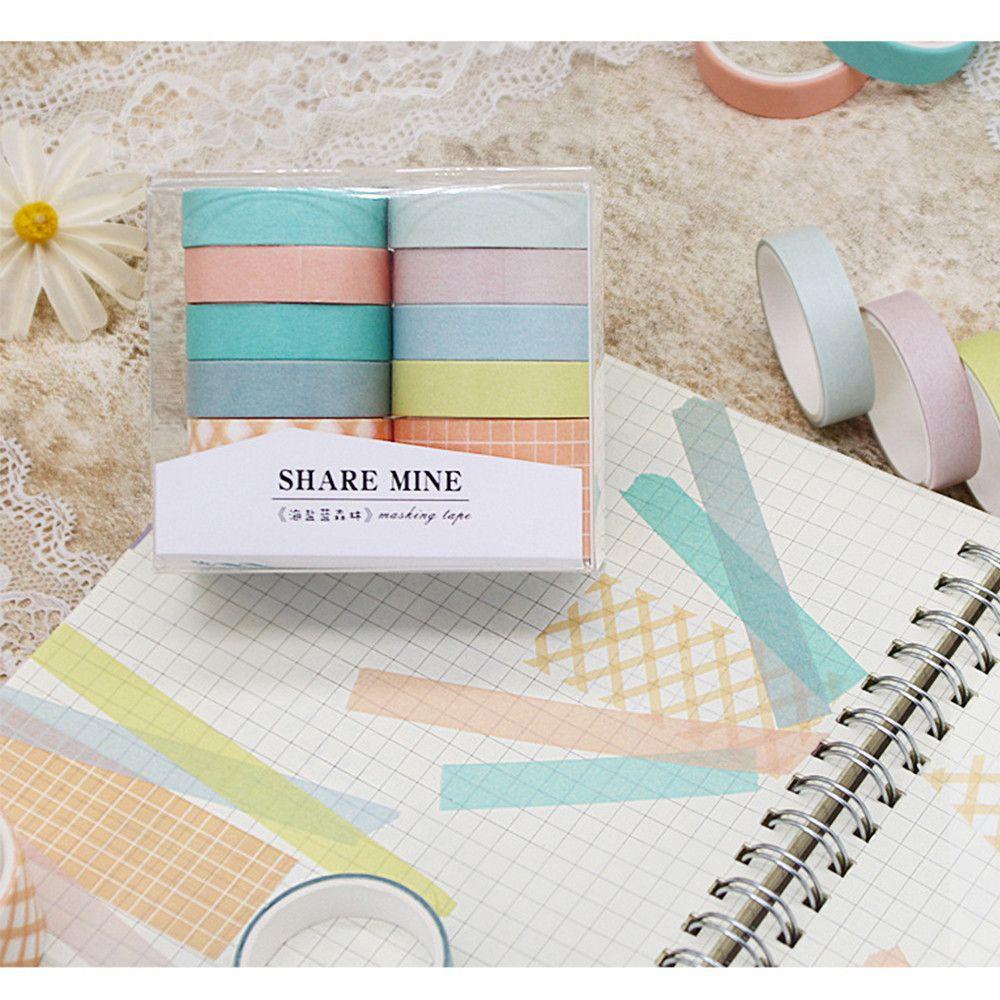 Pineapple 10Rolls /box Washi Tape Set Alat Tulis Sekolah Scrapbooking