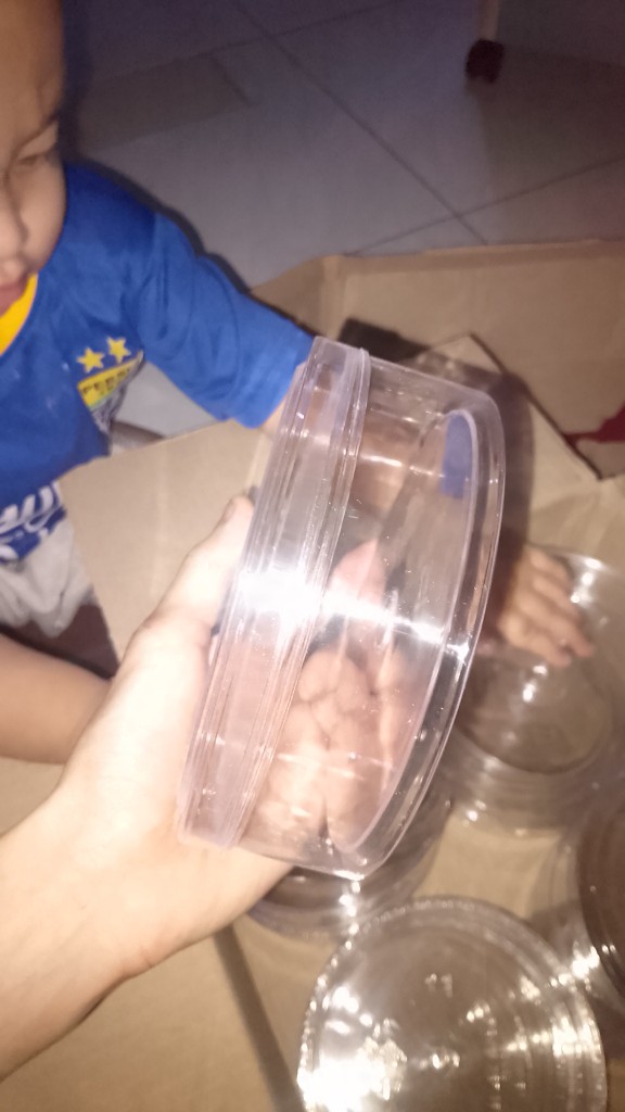 Per 12 Pcs Toples Kue Kering Bulat 1/4 Kg Ld0167 Stoples Plastik Mika Seperempat Delice Ld 0167