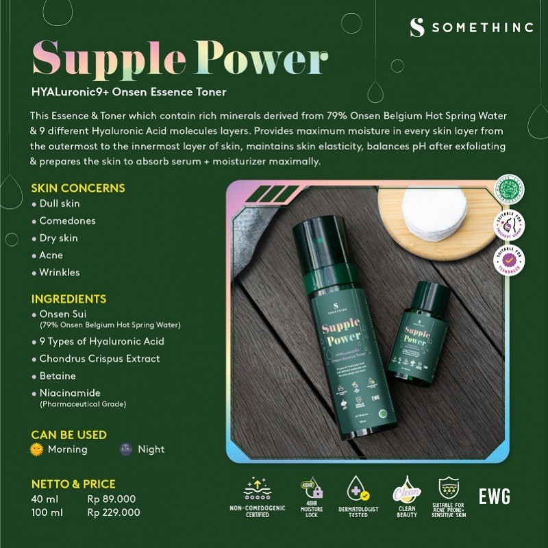 SOMETHINC SUPPLE POWER Hyaluronic 9 + Onsen Essence Toner - LDA