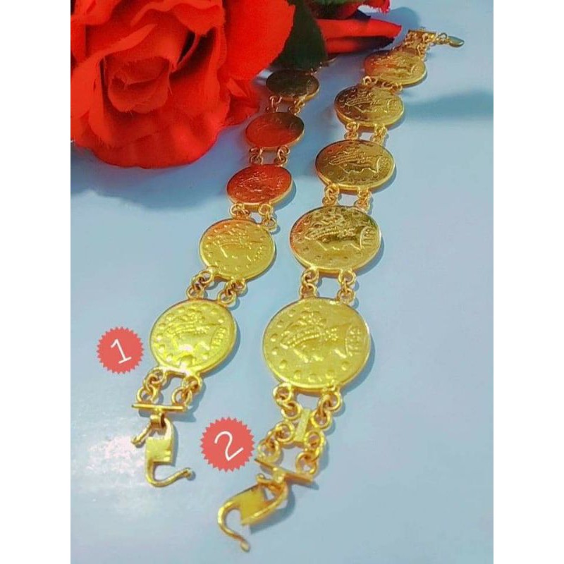 Gelang Koin Lapis Emas 24k