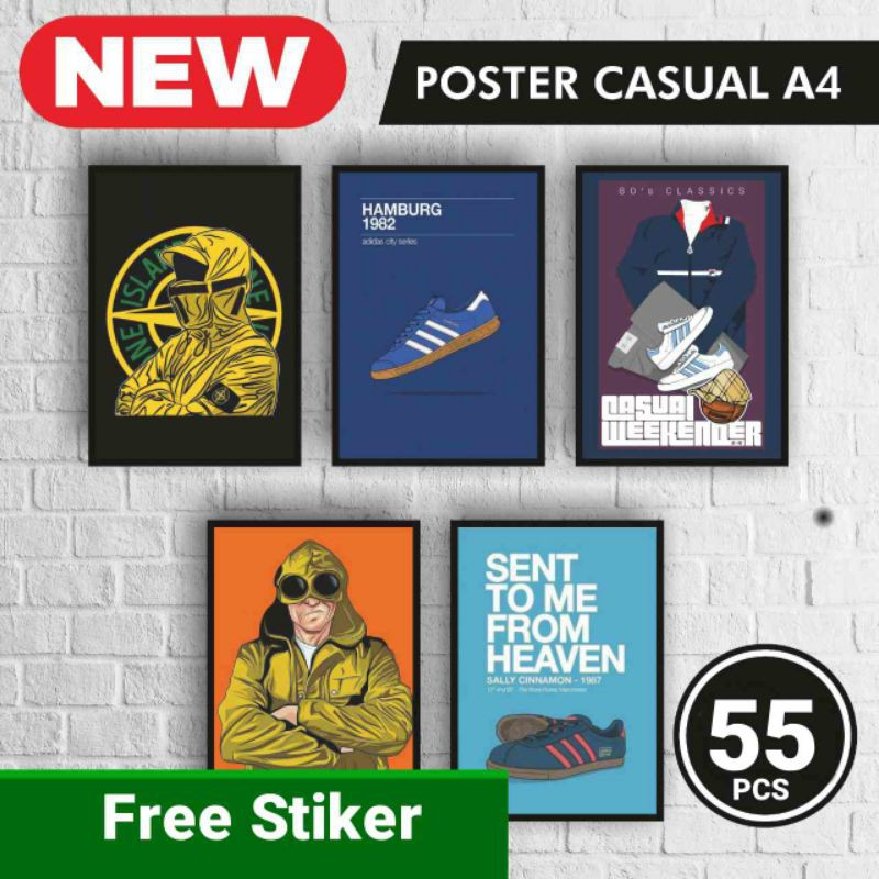 PAKET POSTER 55 PCS FREE STIKER GEGER GEDEN