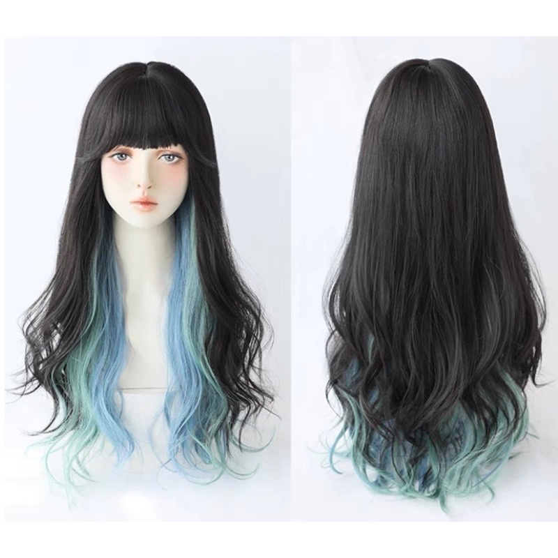 C0320 full wig korean layer wave peek a boo 70 cm