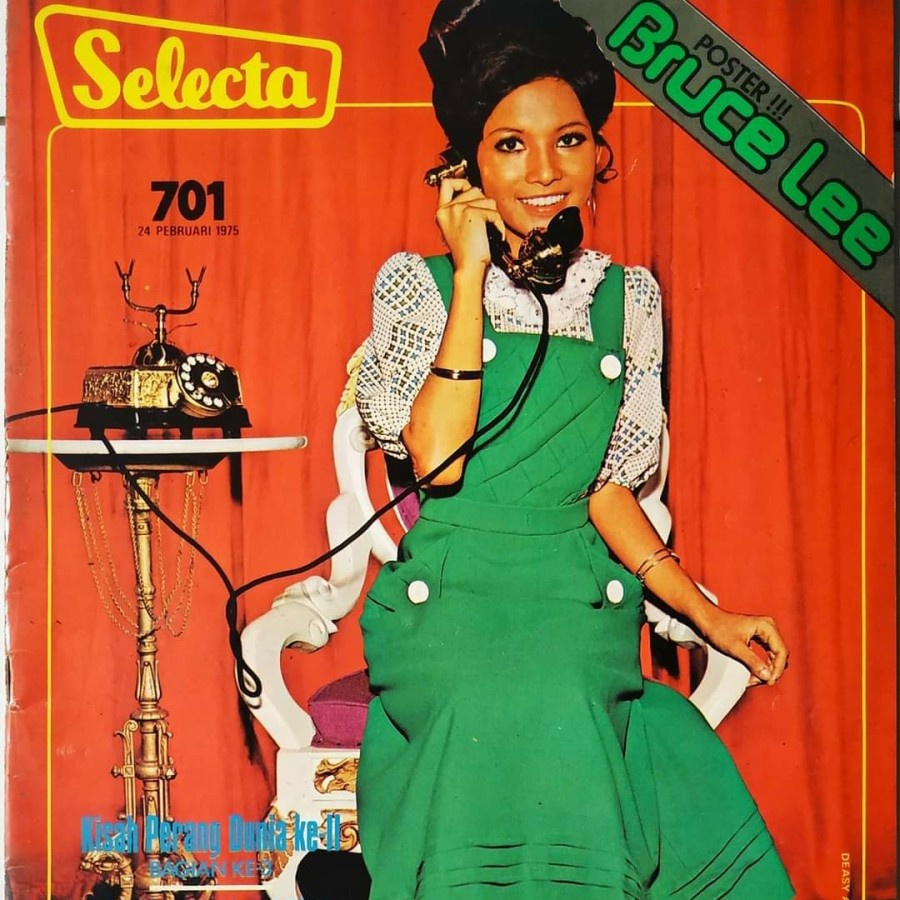 Majalah Selecta 701, 24 Pebruari 1975. Poster Jumbo Bruce Lee.