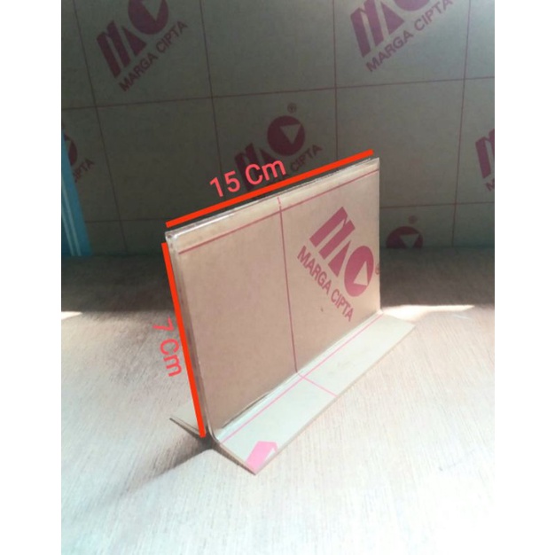 

Akrilik Display Tentcard Custom uk 7x15cm tebal 2 mm