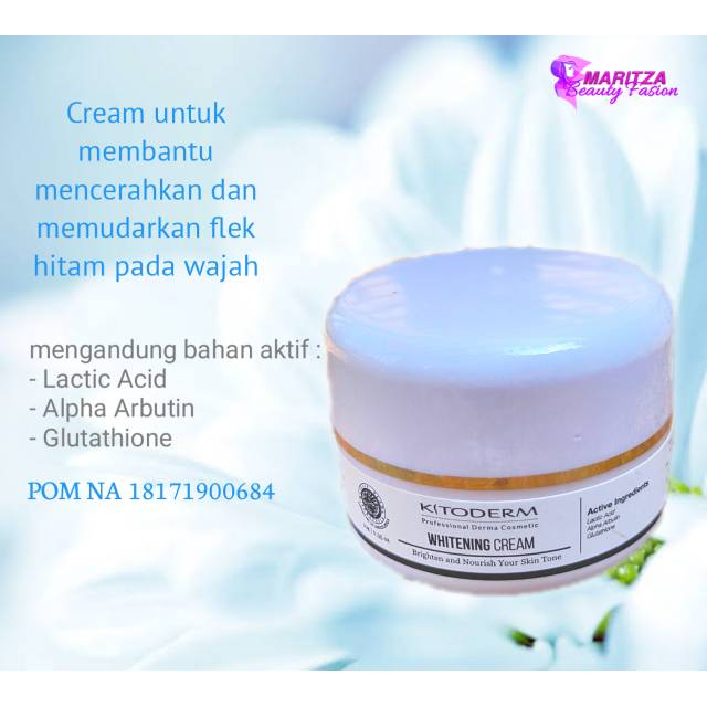 Kitoderm Whitening Cream Samarkan Flek Hitam