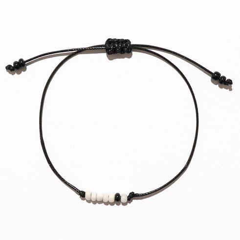 Gelang Couple Sandi Morse Hitam Putih Monochrome