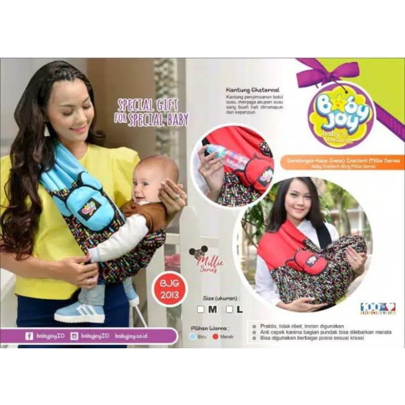 BABY JOY-gendongan geos baby joy millie series BJG 2013-gendongan instant baby joy-gendongan