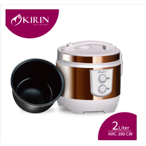 [ KIRIN ] Kirin Rice Cooker / Magic Com KRC-390 CREAMIC Kapasitas 2Liter!