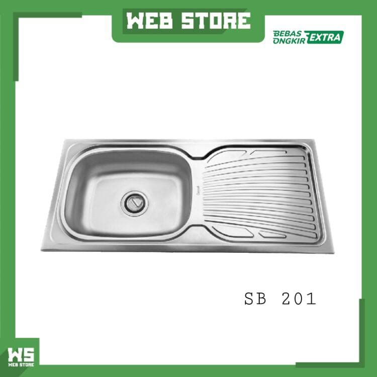 Bak Cuci Piring Kitchen Sink Washtafel Wastafel 1 Lubang ROYAL SB 201