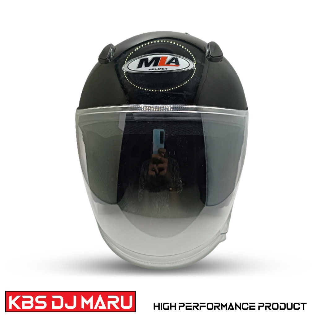 Helm Half Face MLA Polos BLACK GLOSY Untuk Pria Dan Wanita Dewasa SNI COD [PREMIUM QUALITY PRODUCT]