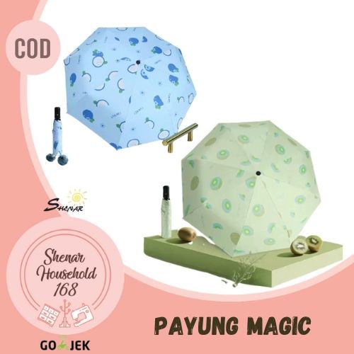 SHENAR ,  UMBRELLA 3D PAYUNG MAGIC MOTIF BUAH PAYUNG LIPAT MUSIM  HUJAN PAYUNG AJAIB PAYUNG ANTI UV PAYUNG KECIL GAMPANG DIBAWA TERBARU - BISA COD