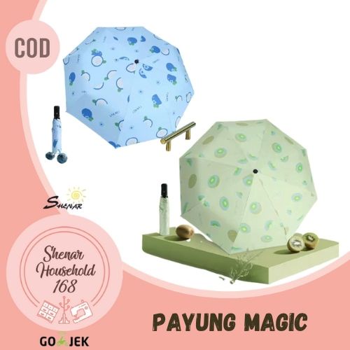 SHENAR ,  UMBRELLA 3D PAYUNG MAGIC MOTIF BUAH PAYUNG LIPAT MUSIM  HUJAN PAYUNG AJAIB PAYUNG ANTI UV PAYUNG KECIL GAMPANG DIBAWA TERBARU - BISA COD