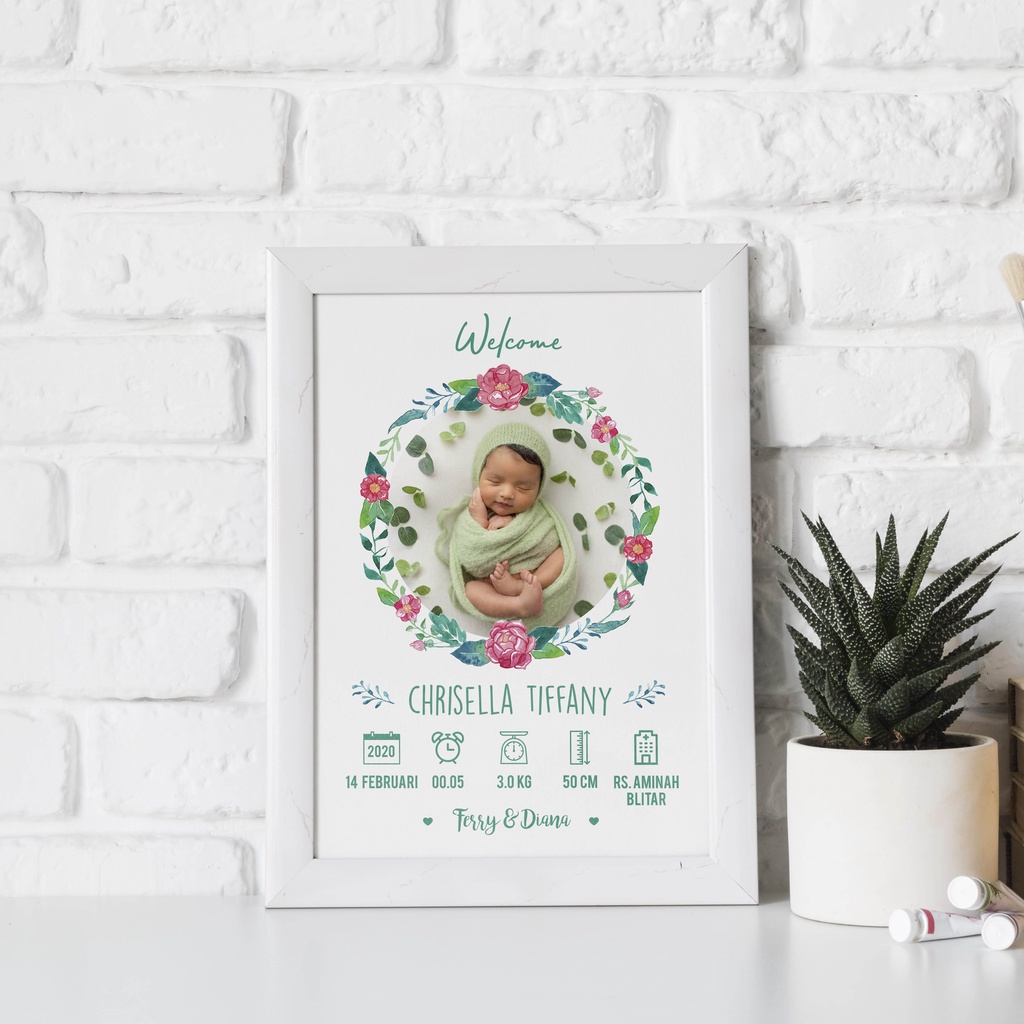 Biodata Bayi Tema Bunga