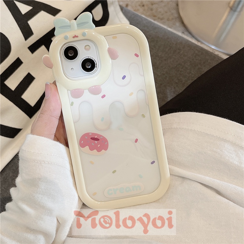 Soft Case TPU Desain Es Krim Strawberry Monster Untuk IPhone 7 8 6 6S 14 Plus 11 12 13 14 Pro MAX XR X XS MAX SE 2020