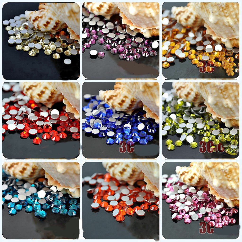 2000pcs Manik-Manik Kristal Berlian Imitasi Resin Flatback 2mm 14 Facets